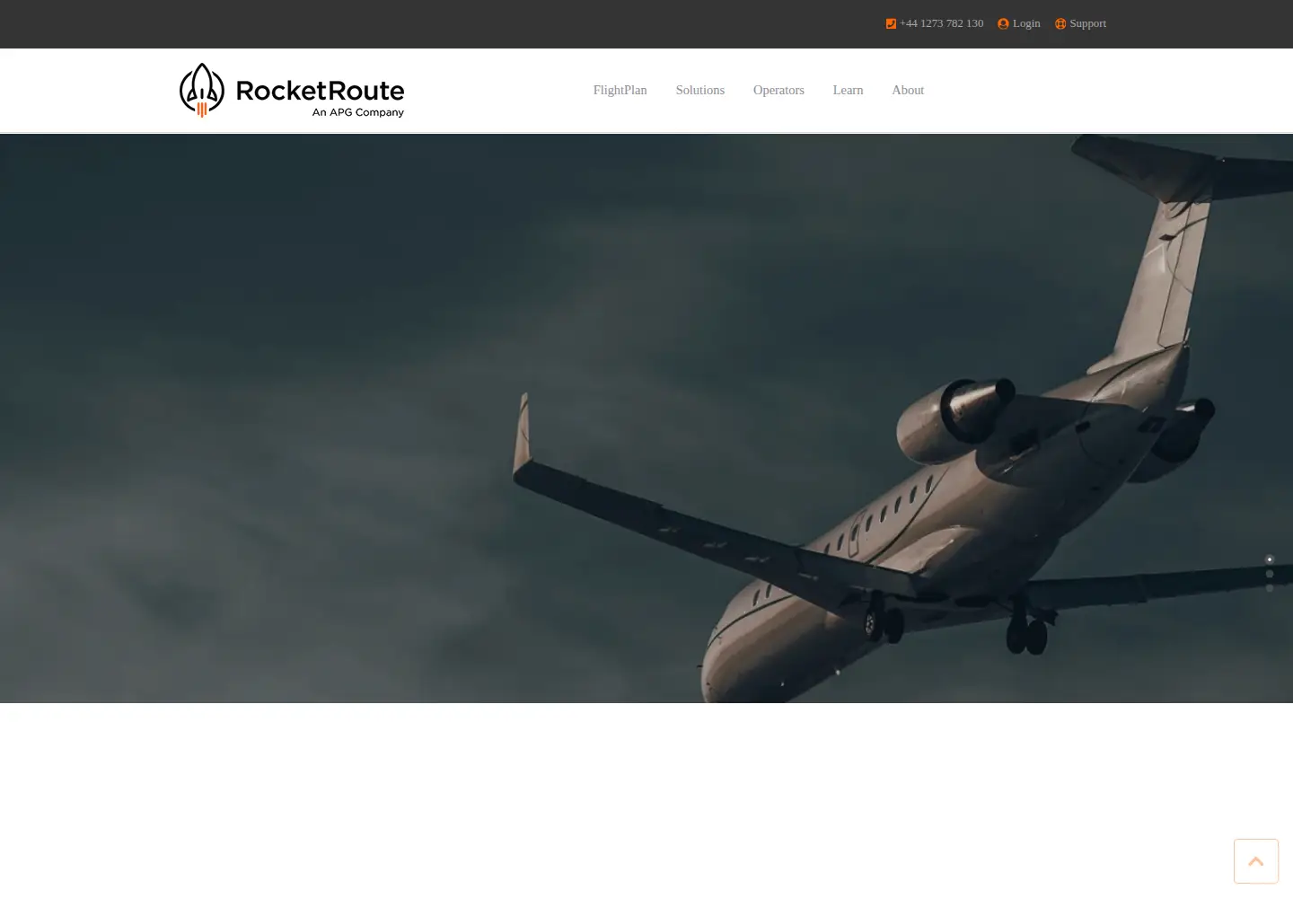Screenshot of rocketroute.com