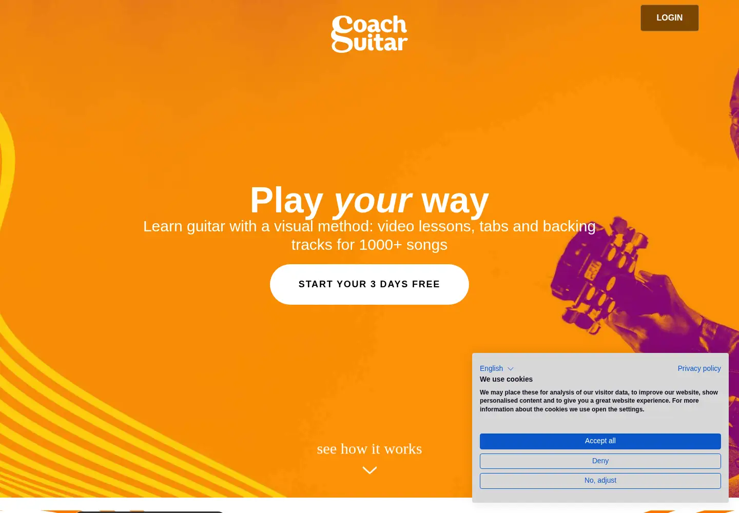 Screenshot of coachguitar.com