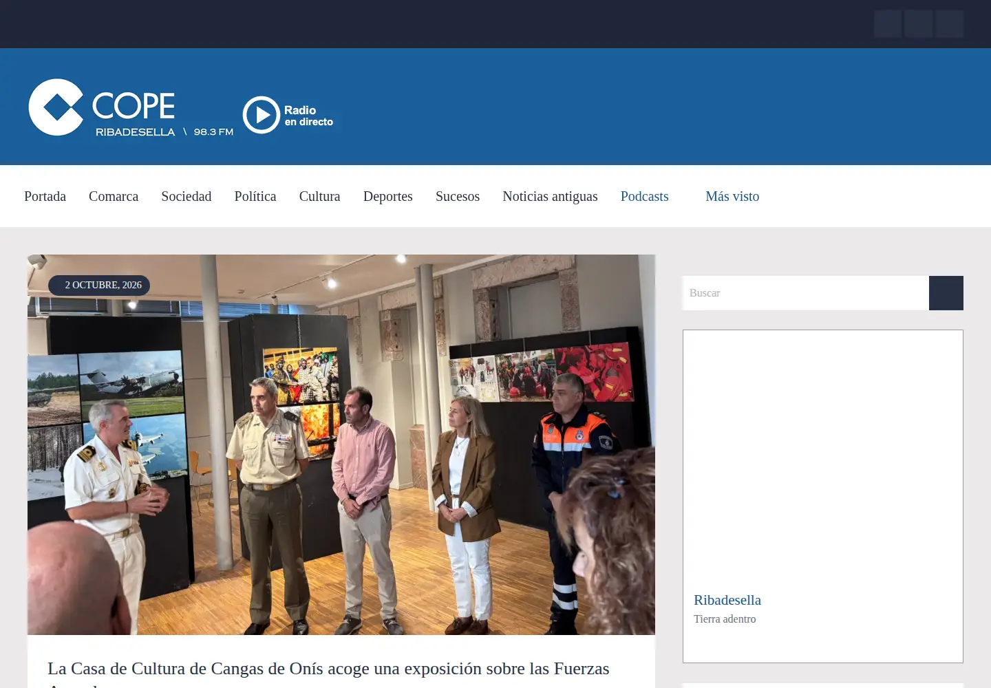 Screenshot of coperibadesella.com