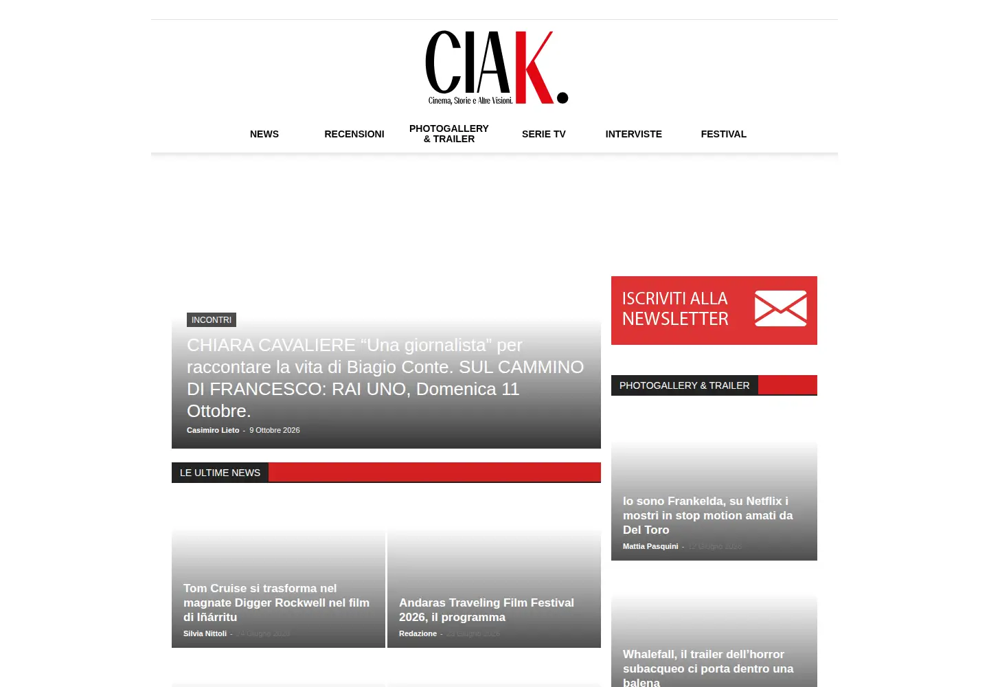 Screenshot of ciakmagazine.it