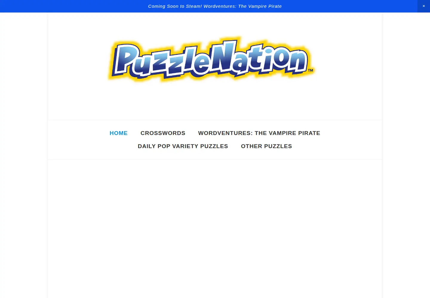 Captured homepage of puzzlenation.com in the current scan