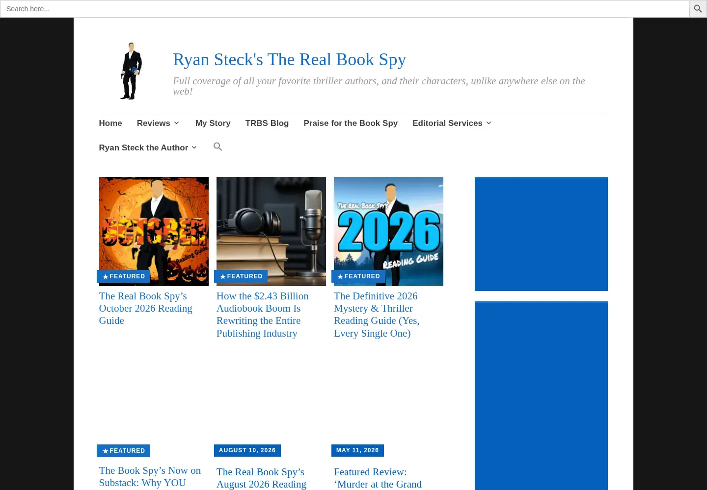 Screenshot of therealbookspy.com