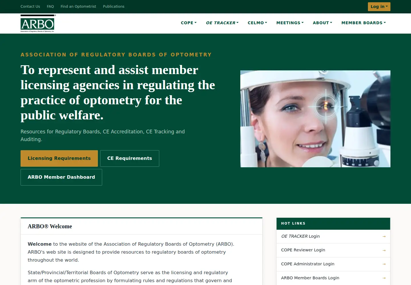 Captured homepage of arbo.org in the current scan