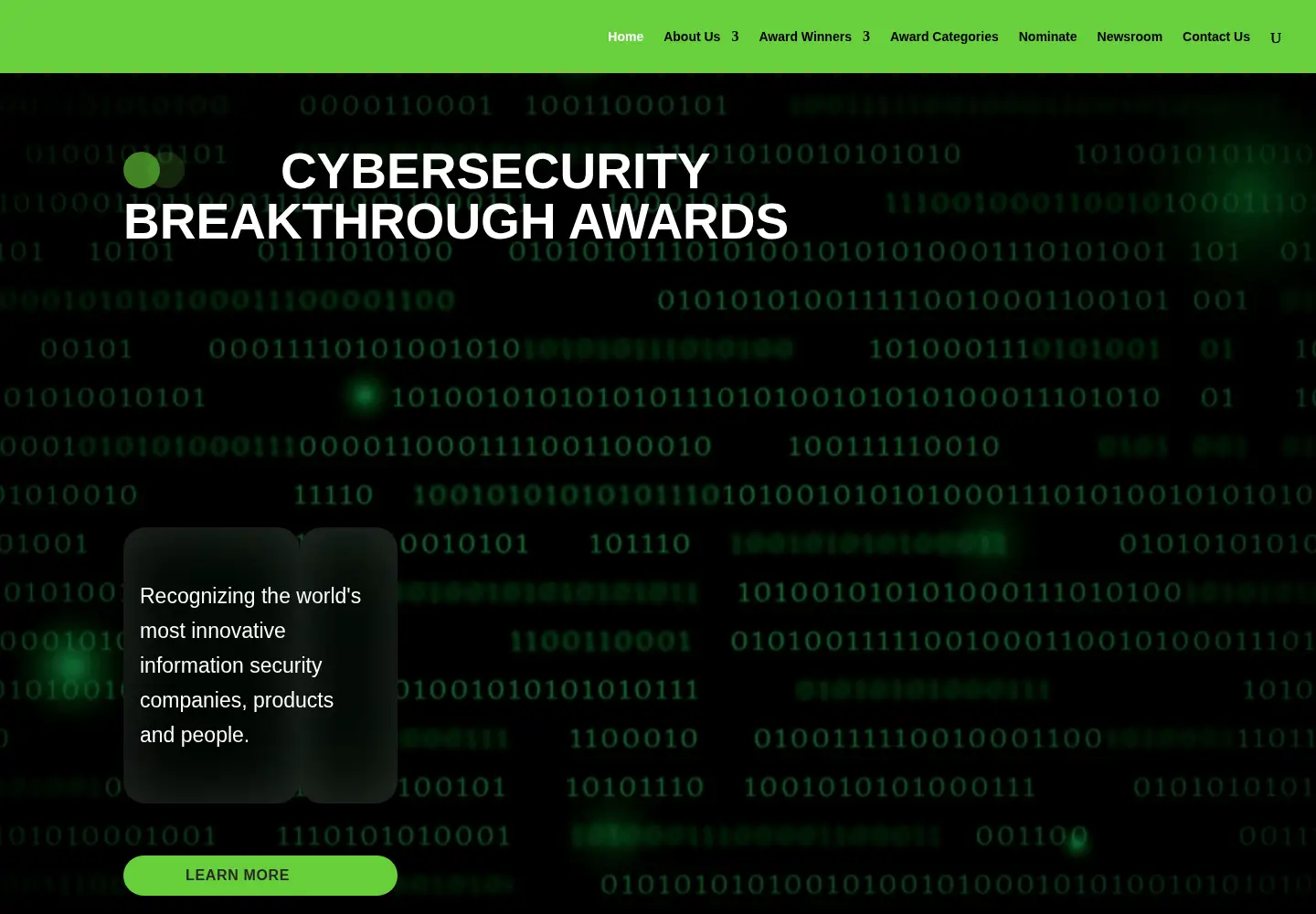 Screenshot of cybersecuritybreakthrough.com