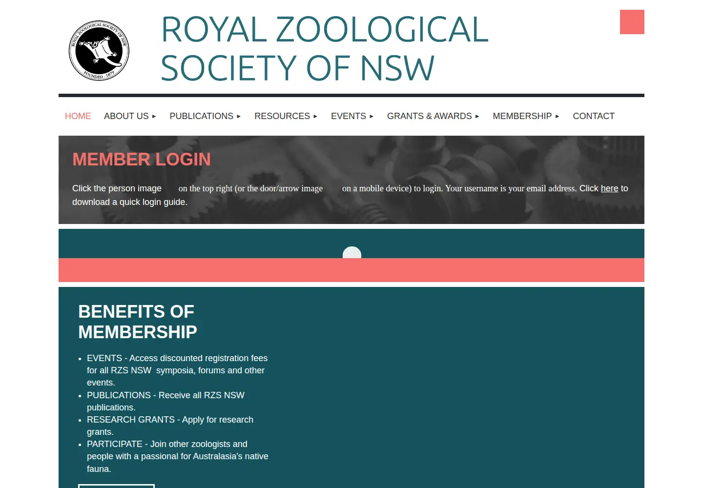 Captured homepage of rzsnsw.org.au in the current scan