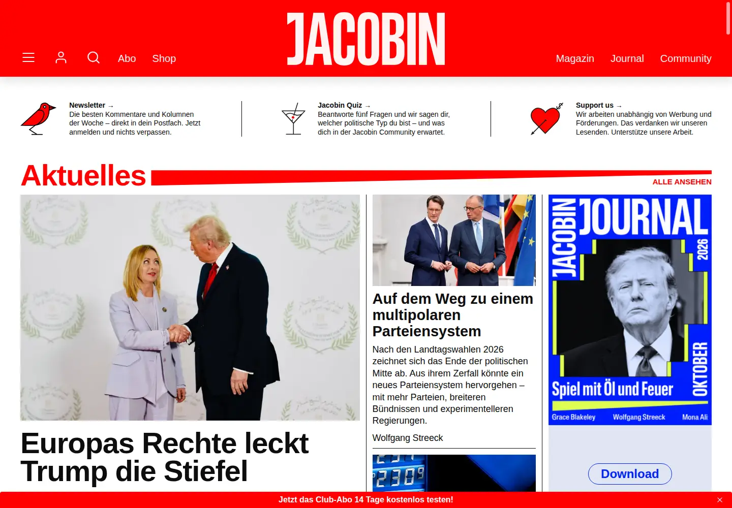 Screenshot of jacobin.de