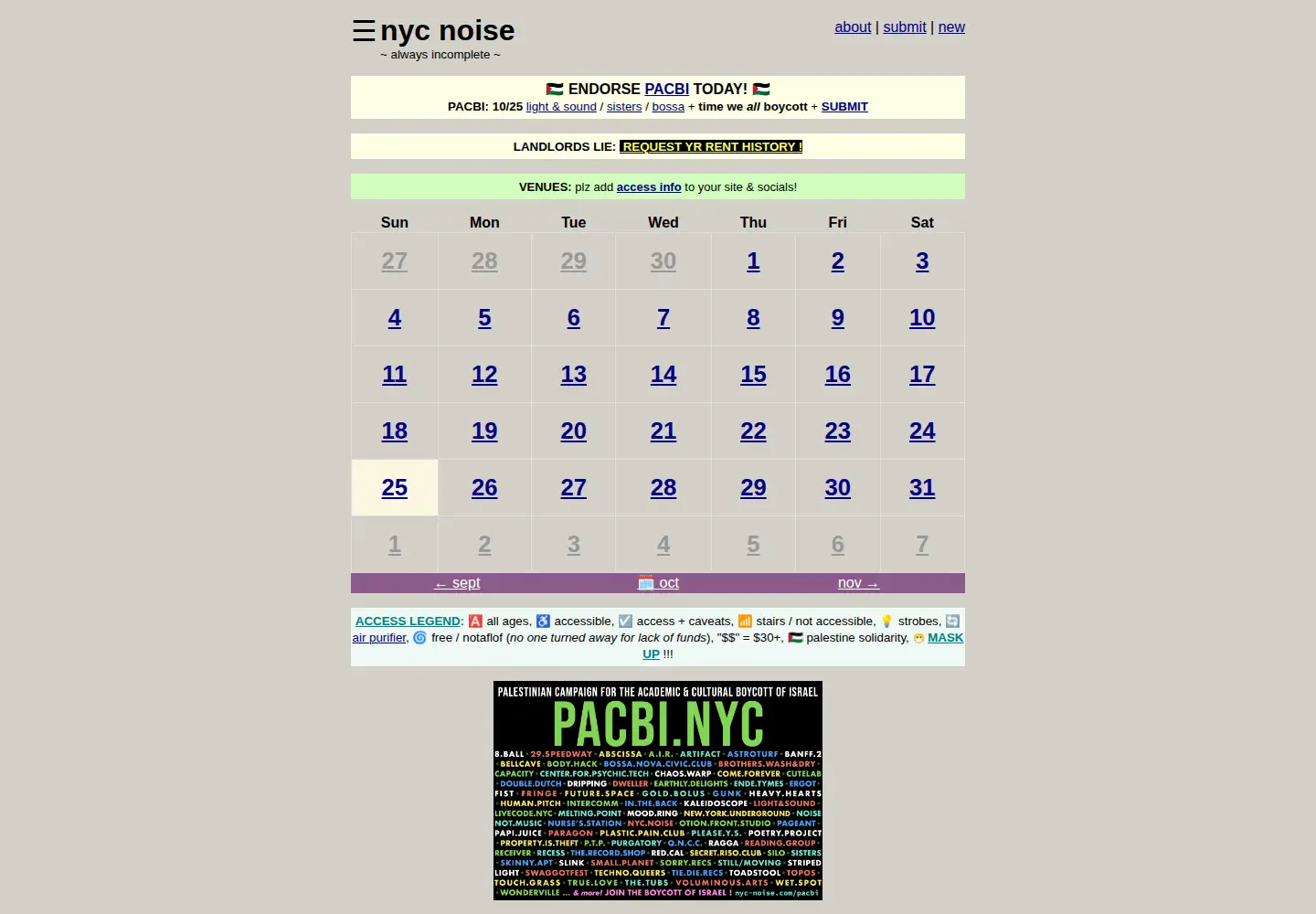 Screenshot of nyc-noise.com