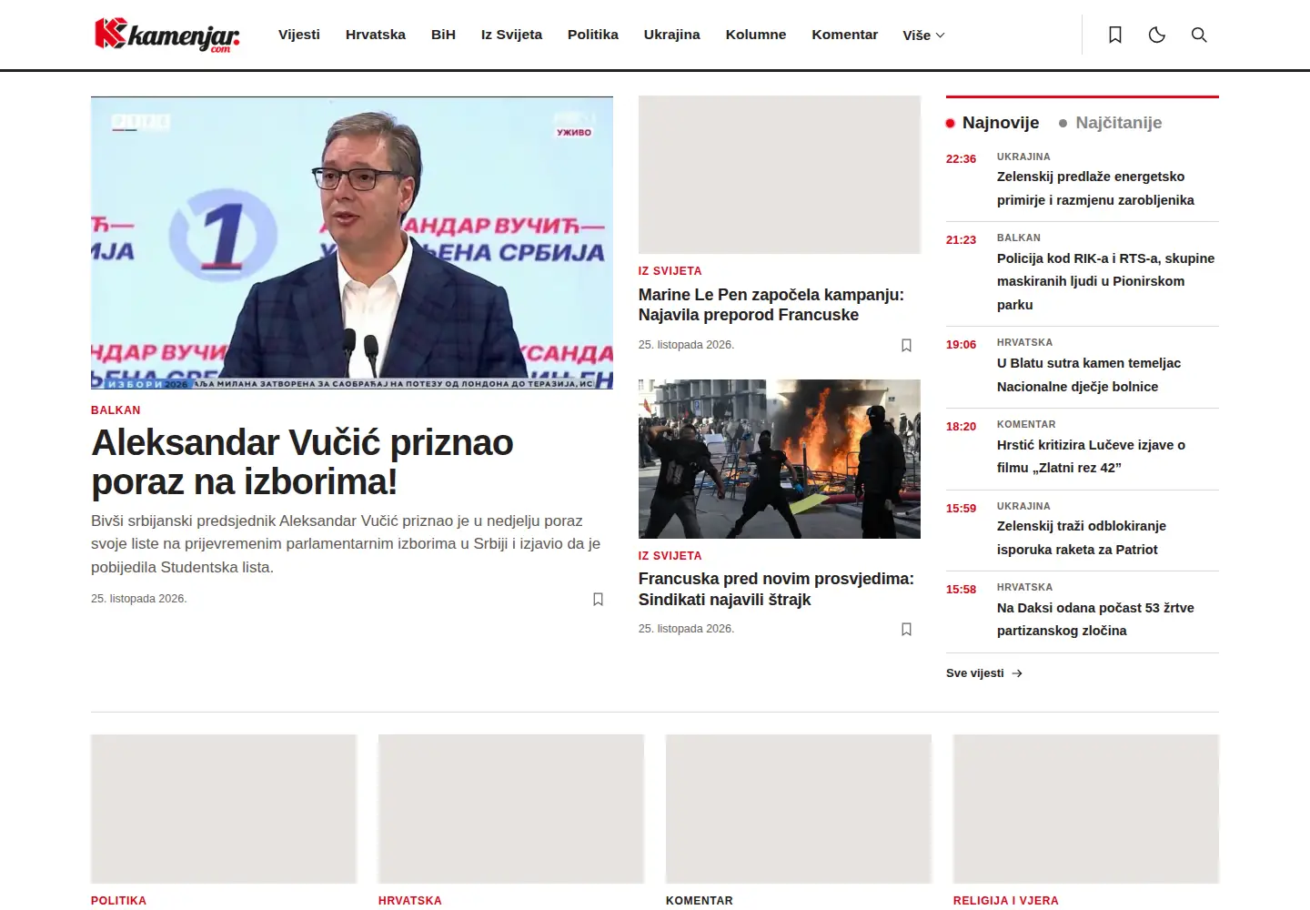 Screenshot of kamenjar.com