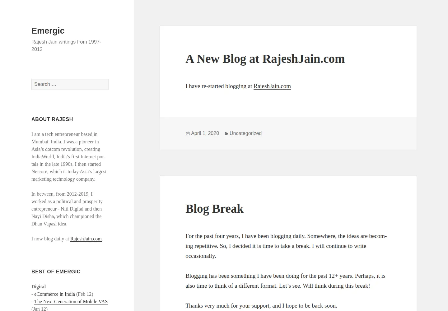 Screenshot of emergic.org