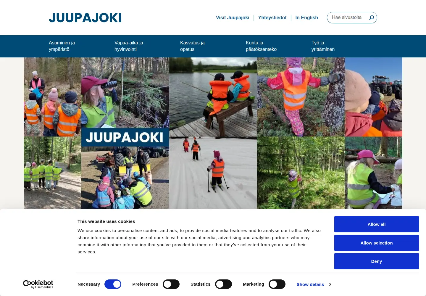 Screenshot of juupajoki.fi