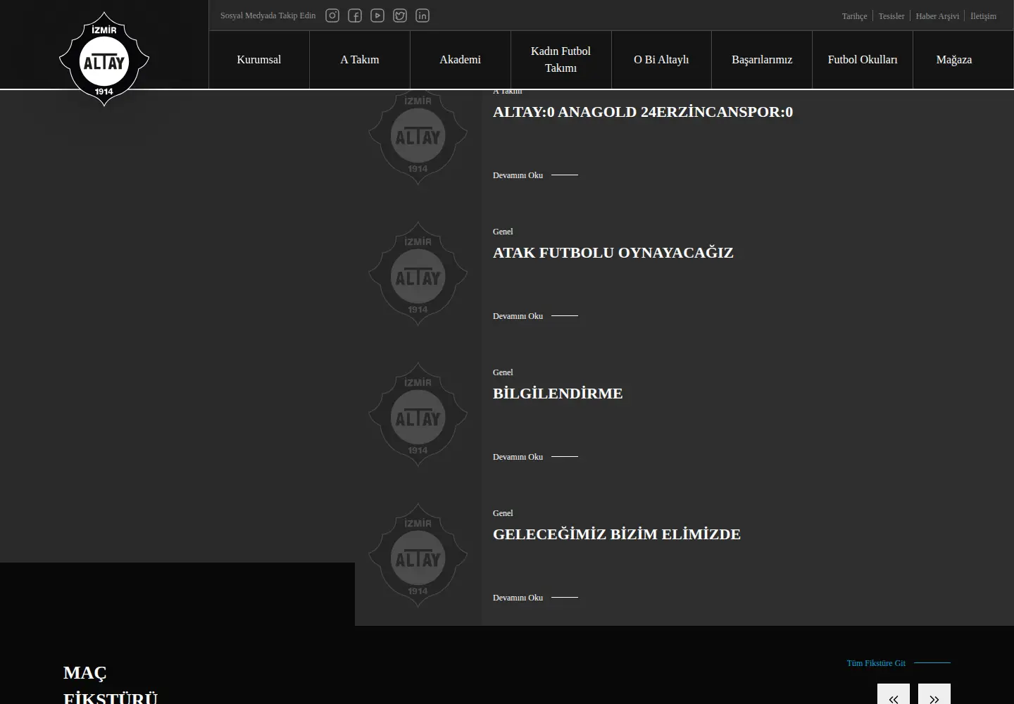 Captured homepage of altay.org.tr in the current scan