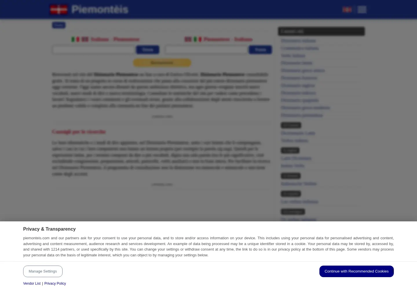 Screenshot of piemonteis.com