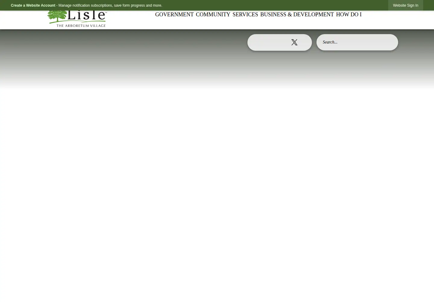 Captured homepage of villageoflisle.org in the current scan