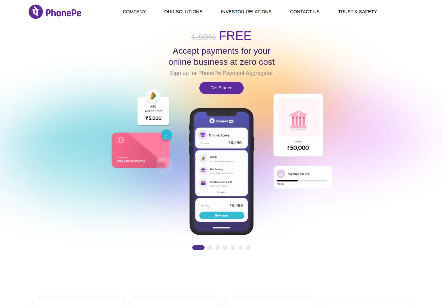 Screenshot of phonepe.com