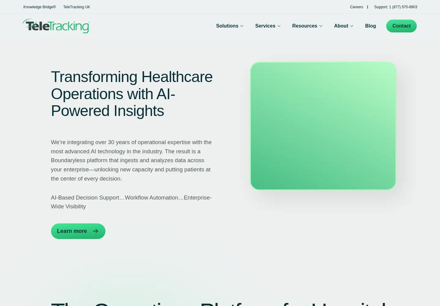 Screenshot of teletracking.com
