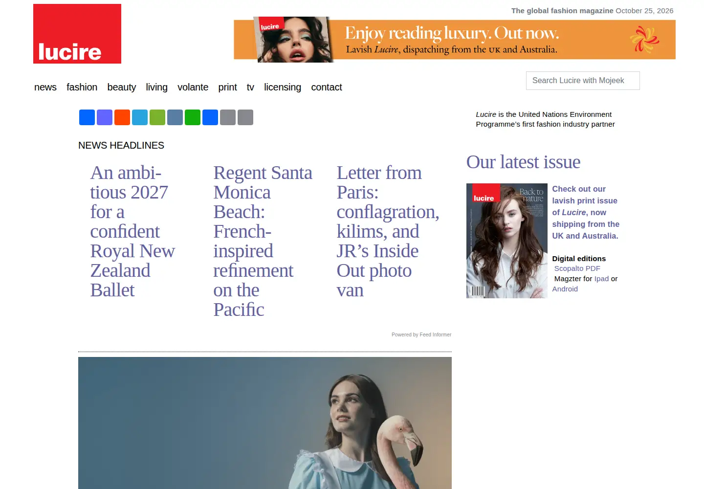 Screenshot of lucire.com