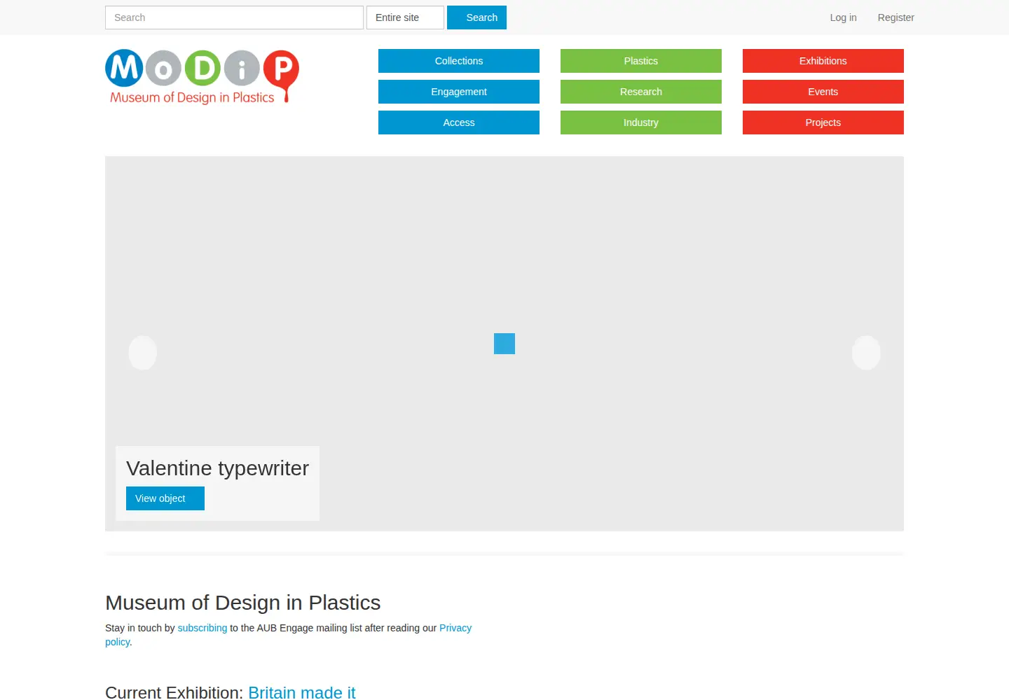 Screenshot of modip.ac.uk