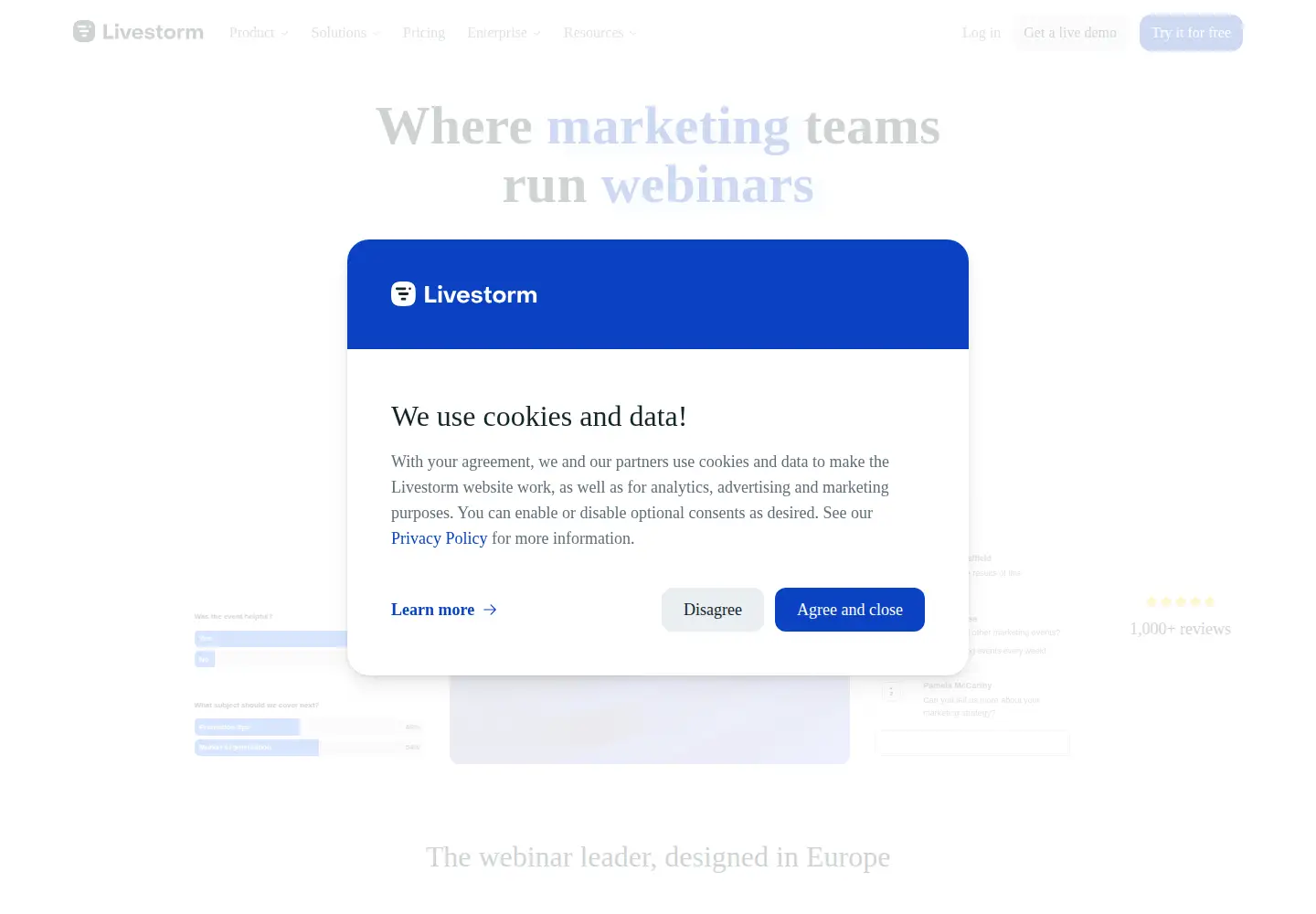 Screenshot of livestorm.co