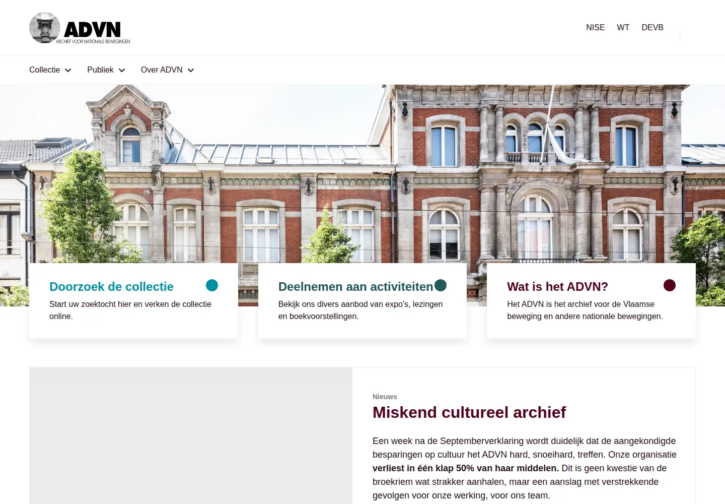 Screenshot of advn.be