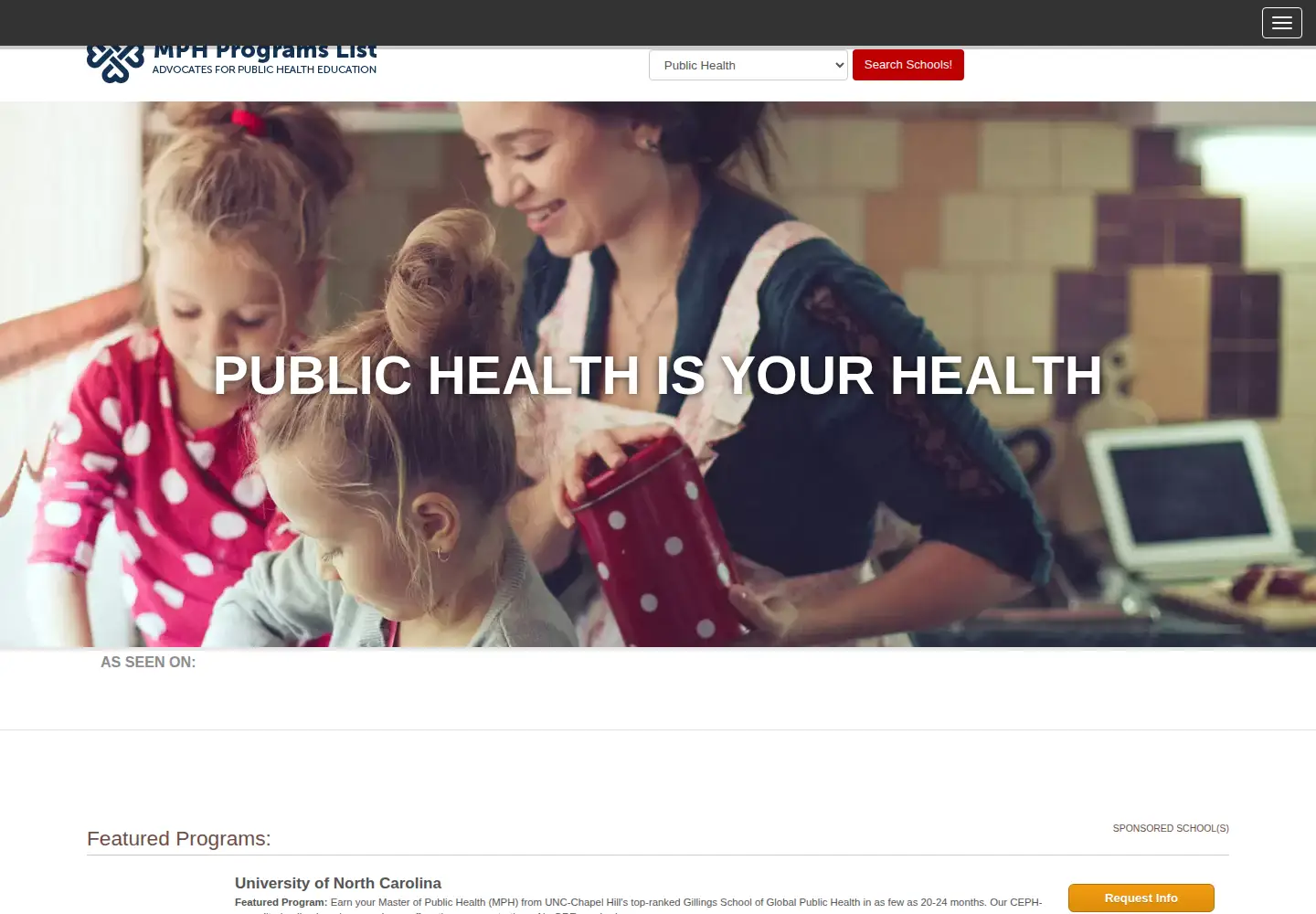 Screenshot of mphprogramslist.com