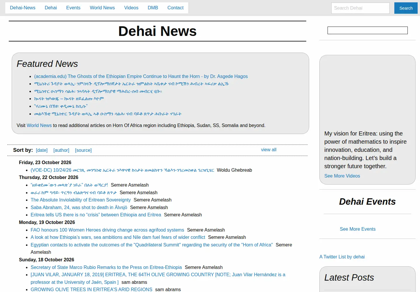 Screenshot of dehai.org