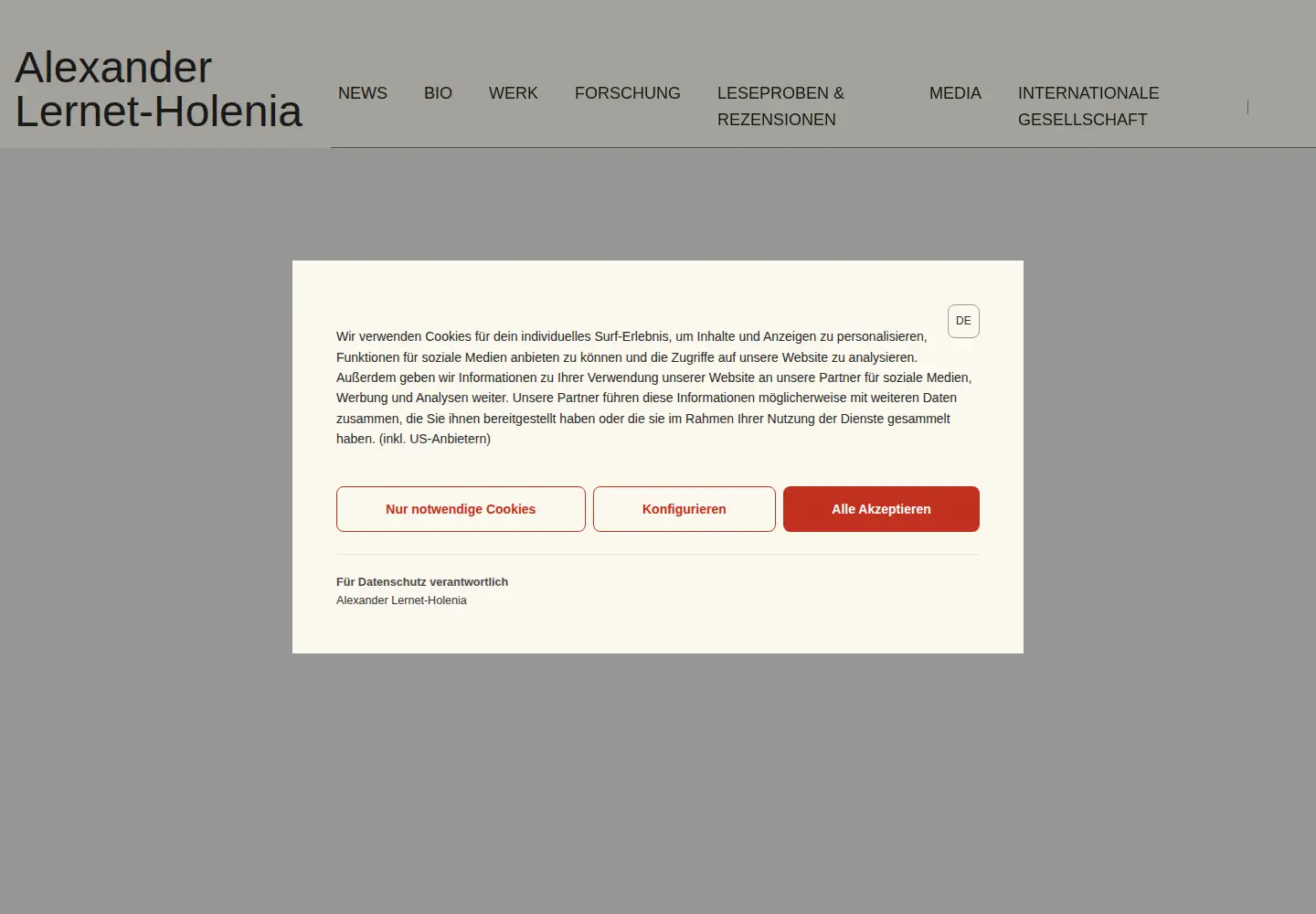 Screenshot of lernet-holenia.com