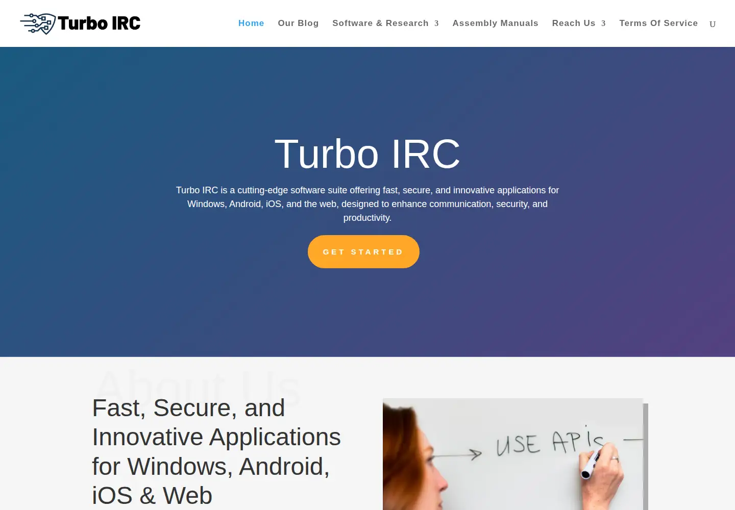 Screenshot of turboirc.com