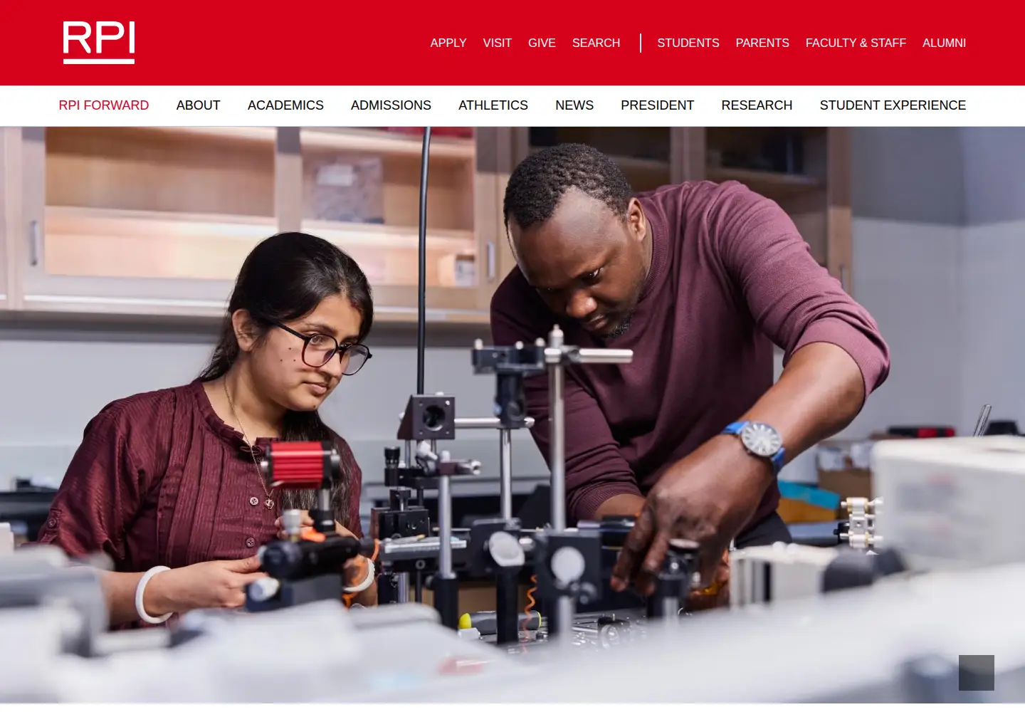 Screenshot of rpi.edu