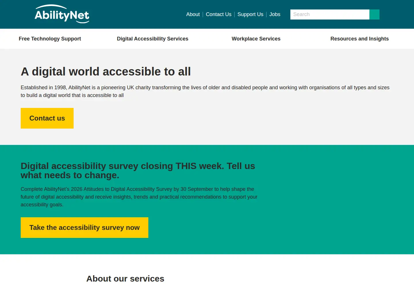 Screenshot of abilitynet.org.uk