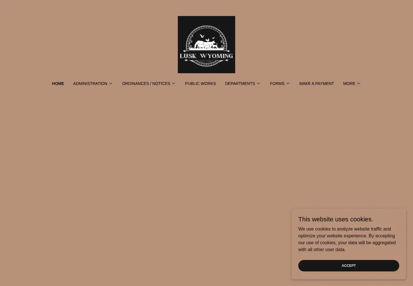 Captured homepage of townoflusk.org in the current scan