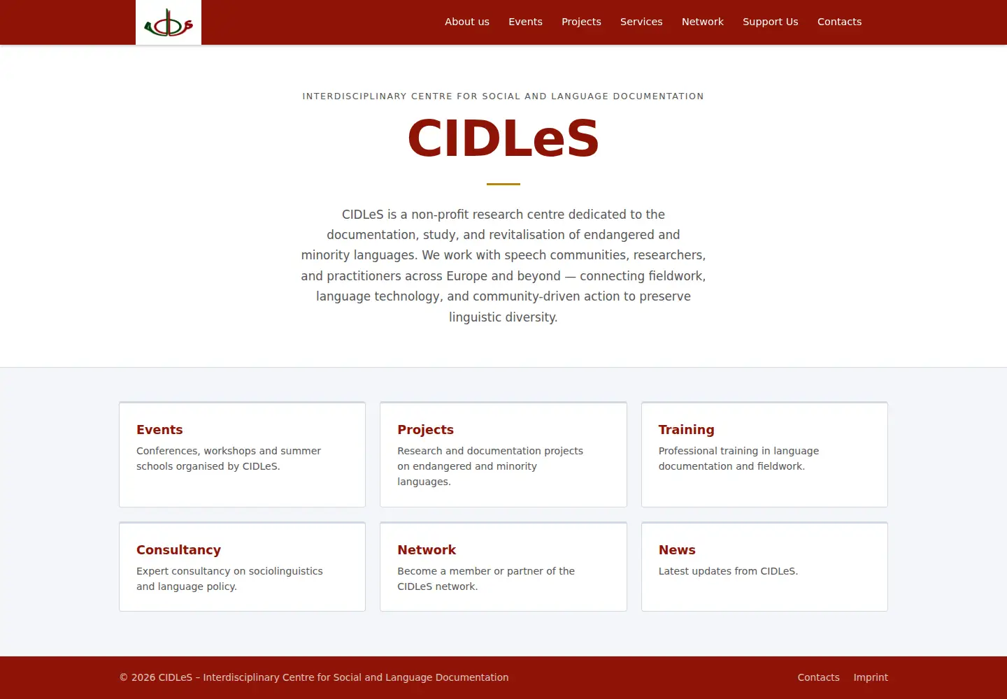 Captured homepage of cidles.eu in the current scan