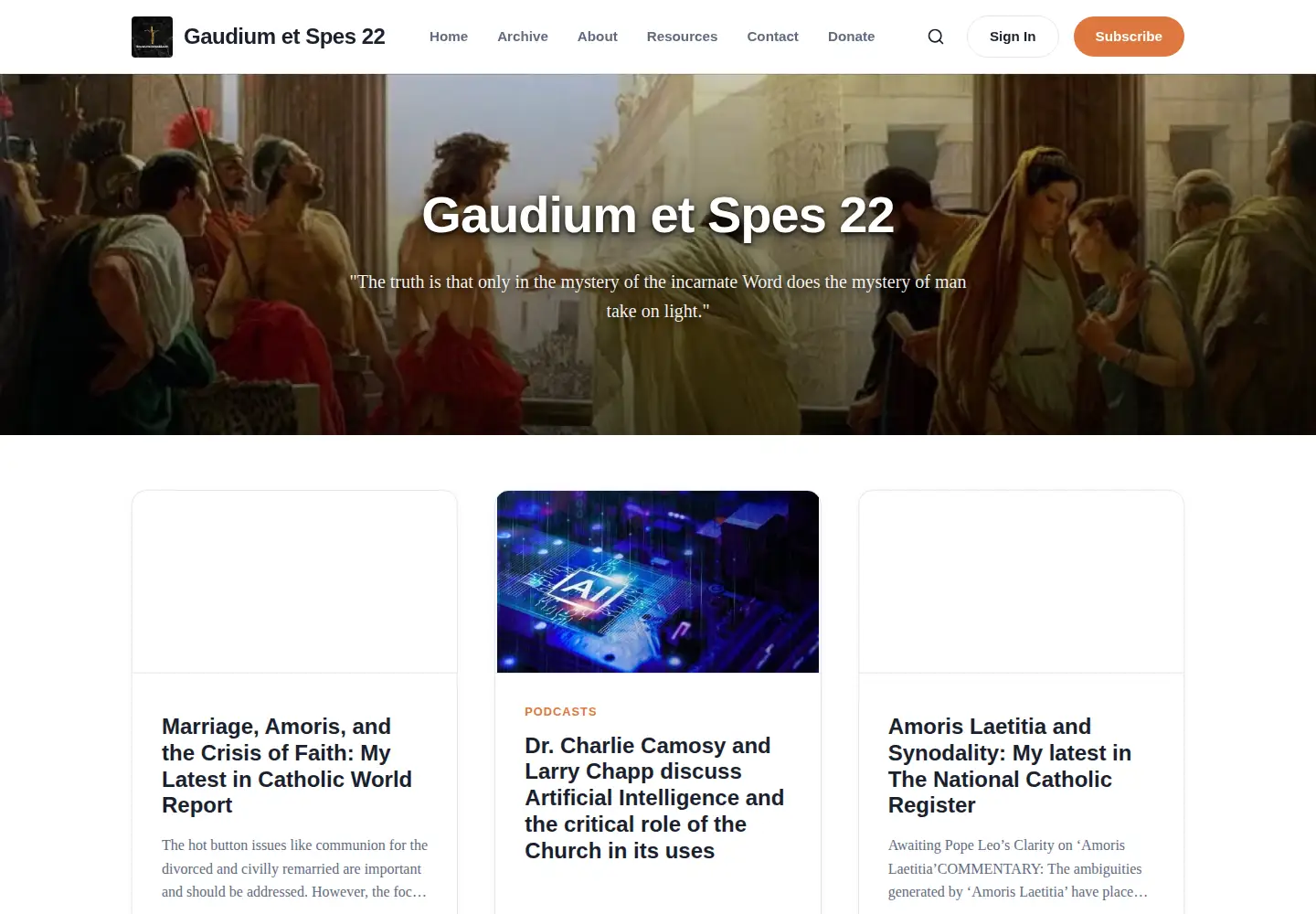 Screenshot of gaudiumetspes22.com