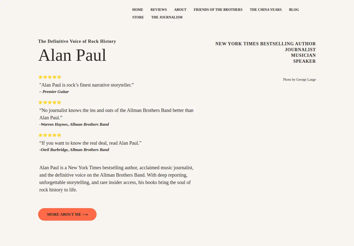 Captured homepage of alanpaul.net in the current scan