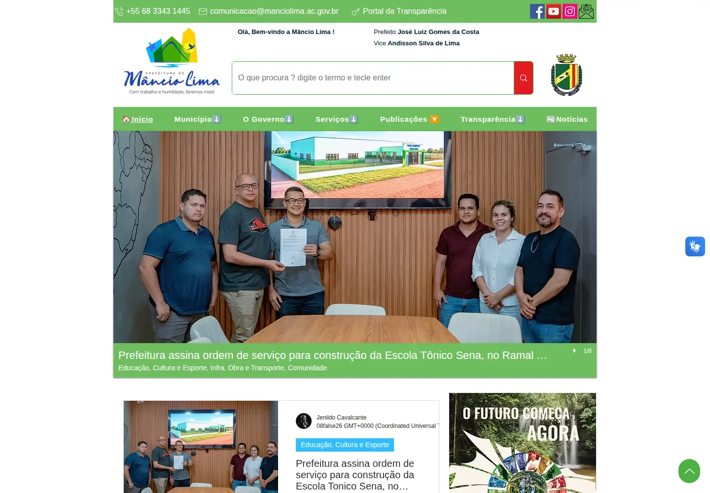 Screenshot of manciolima.ac.gov.br