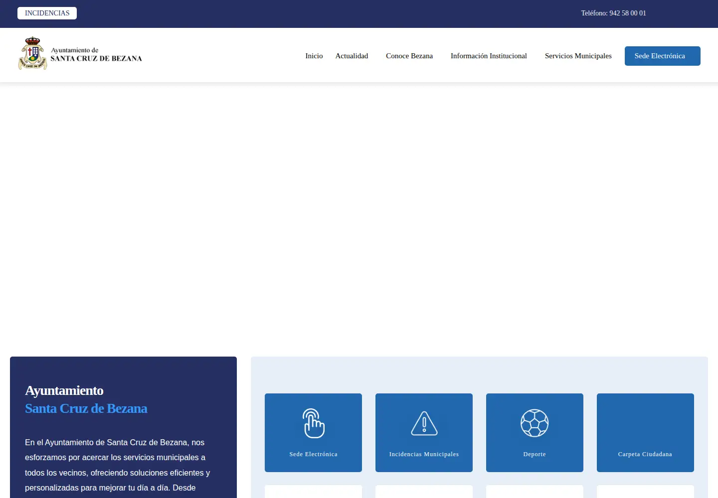 Screenshot of aytobezana.com