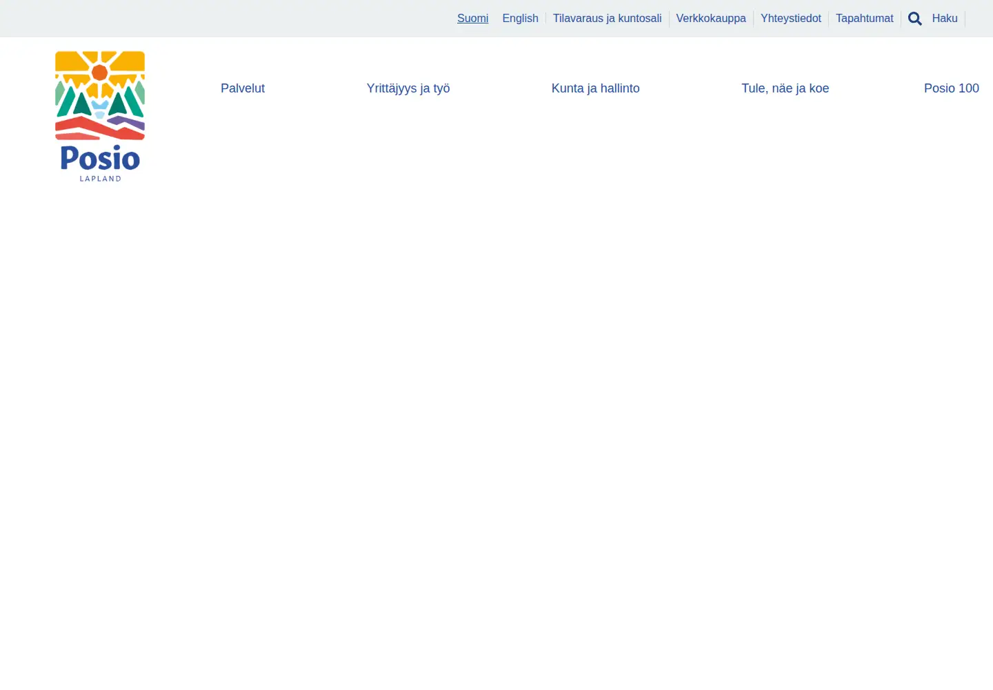 Screenshot of posio.fi