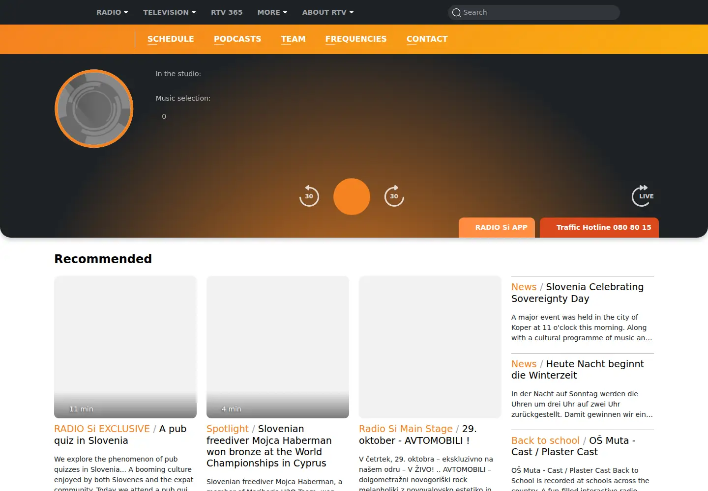 Screenshot of radiosi.eu