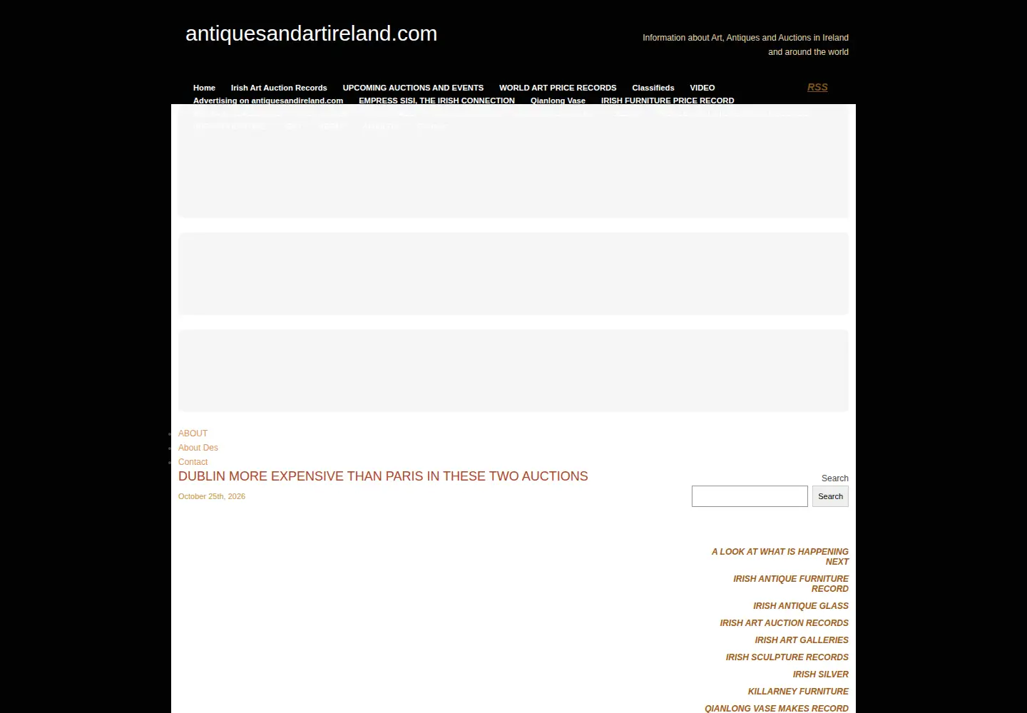 Screenshot of antiquesandartireland.com