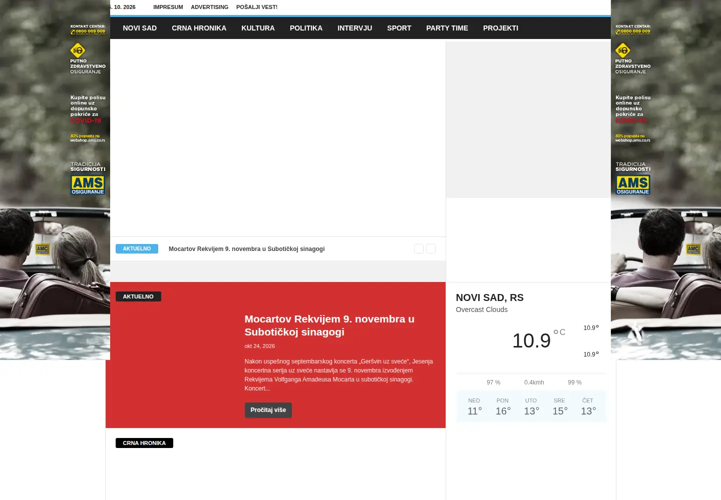 Screenshot of nshronika.rs