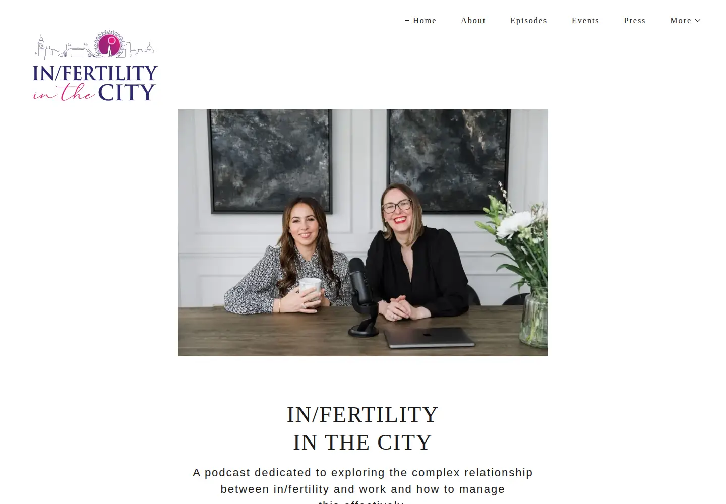 Captured homepage of infertilityinthecity.com in the current scan