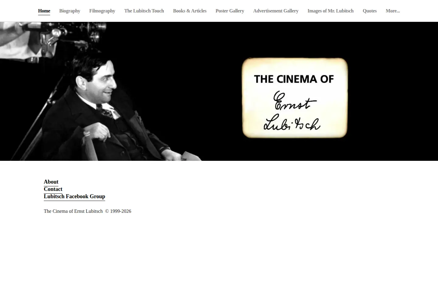 Captured homepage of lubitsch.com in the current scan