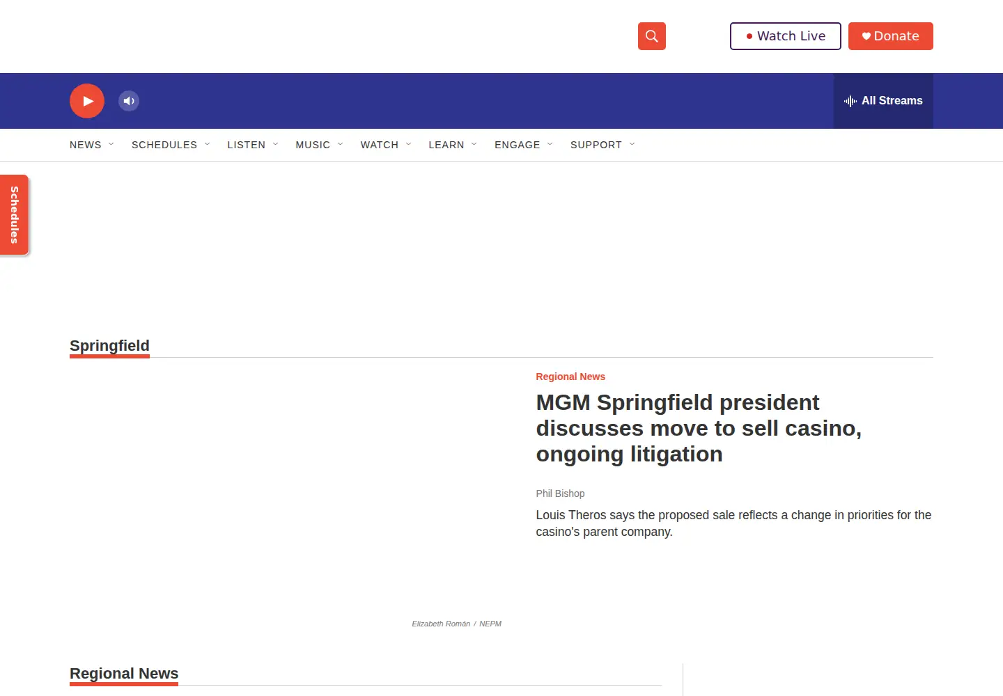 Screenshot of wgby.org