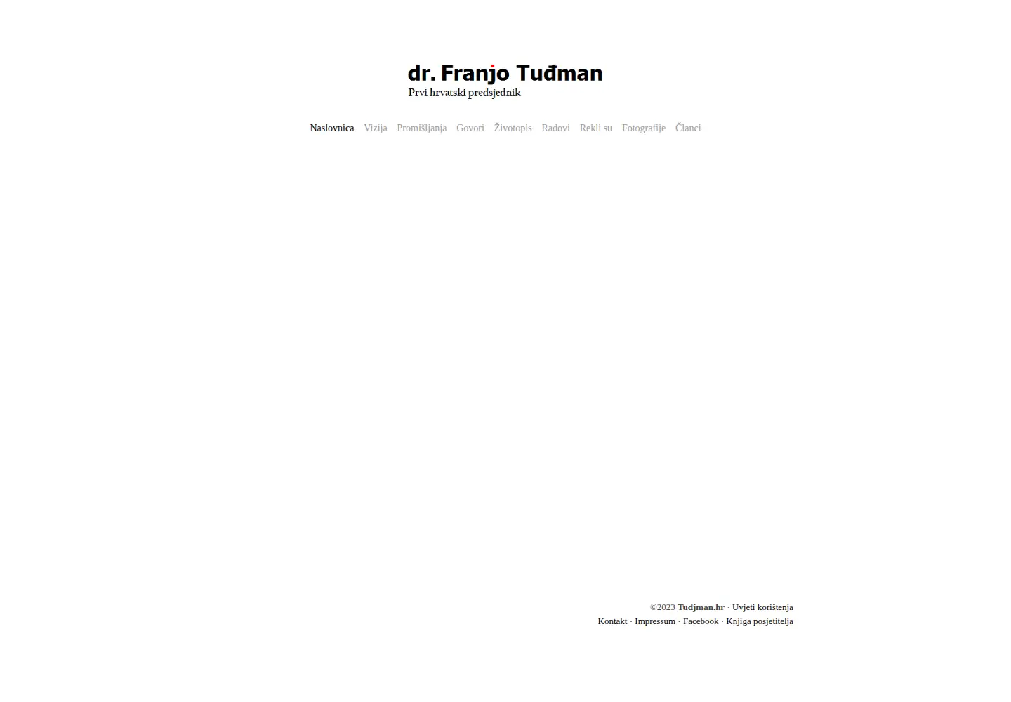 Screenshot of tudjman.hr