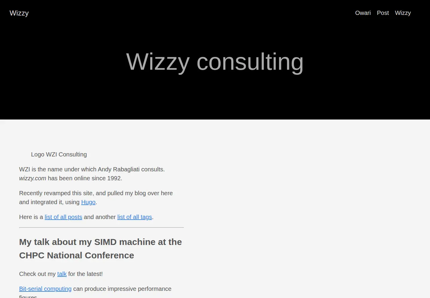 Screenshot of wizzy.com