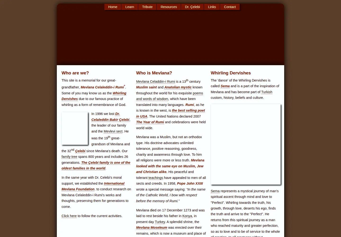 Screenshot of mevlana.net