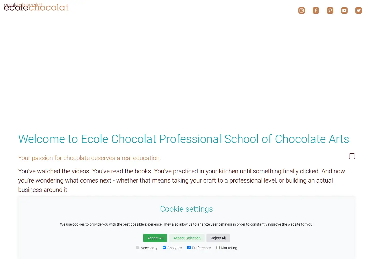 Screenshot of ecolechocolat.com