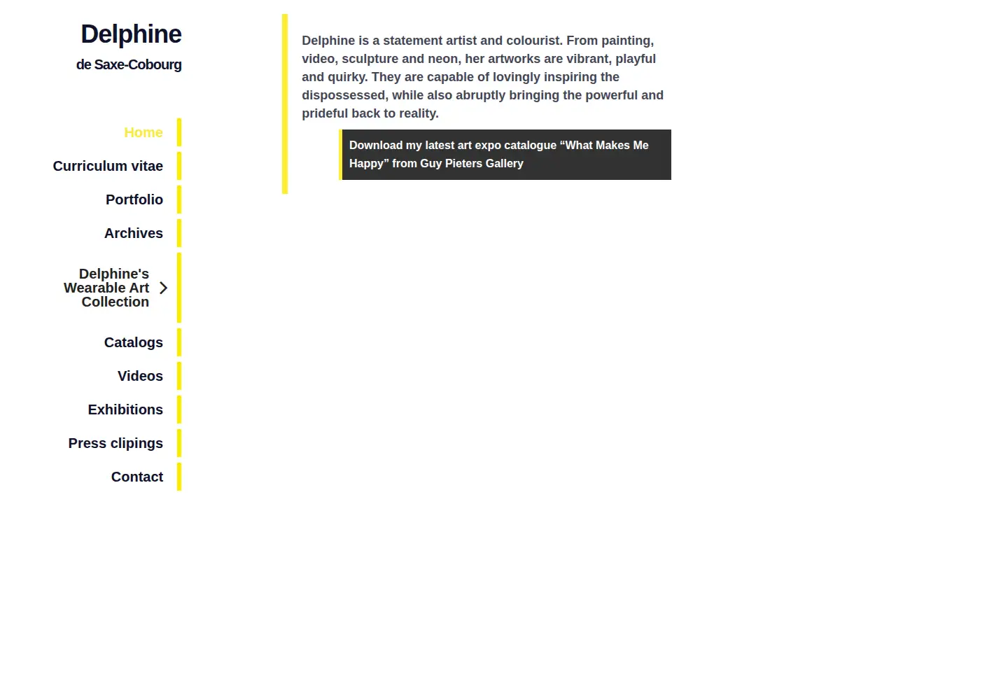 Screenshot of delphineboel.com