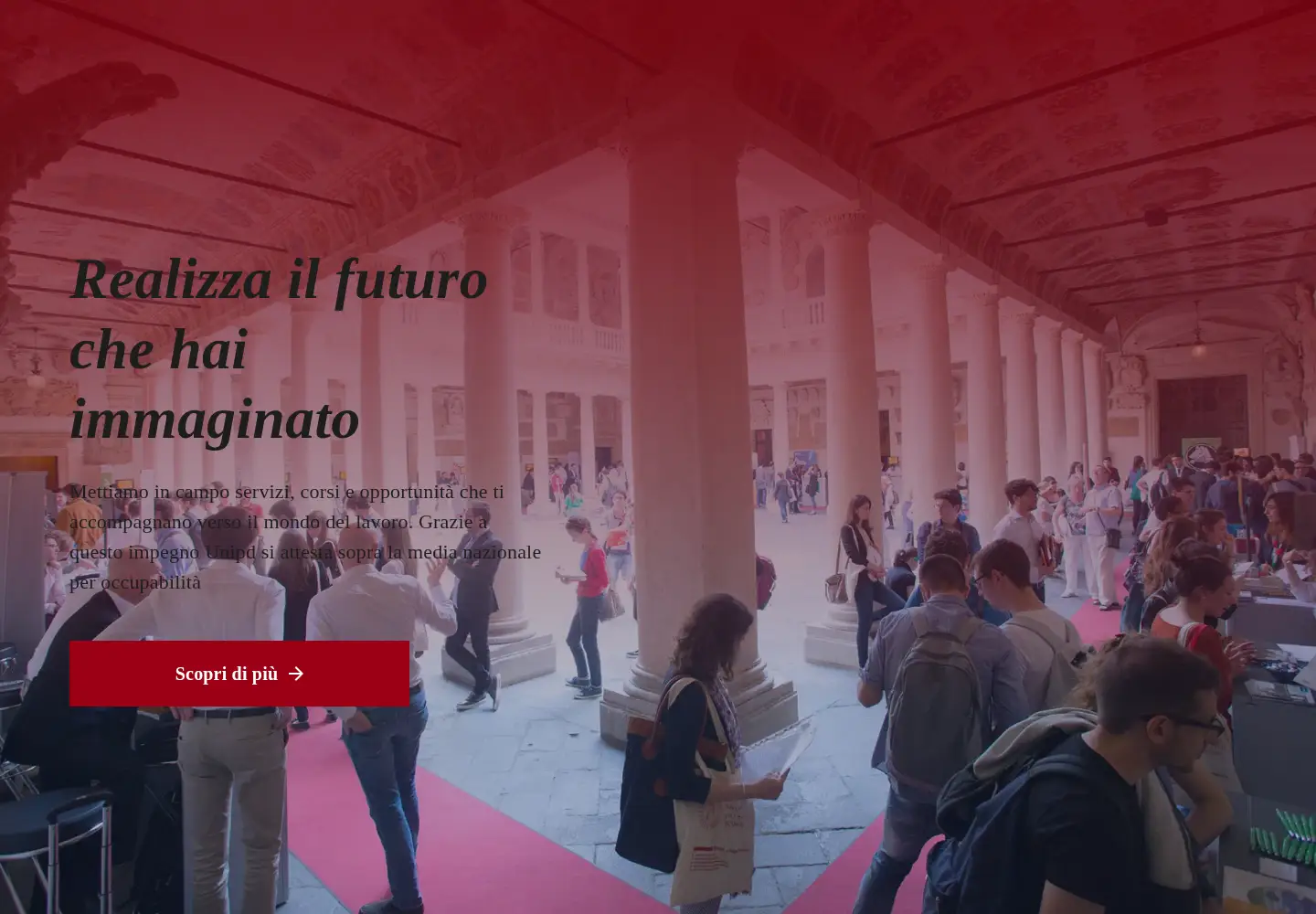 Screenshot of unipd.it