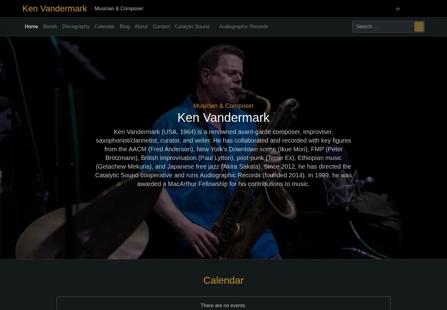Screenshot of kenvandermark.com
