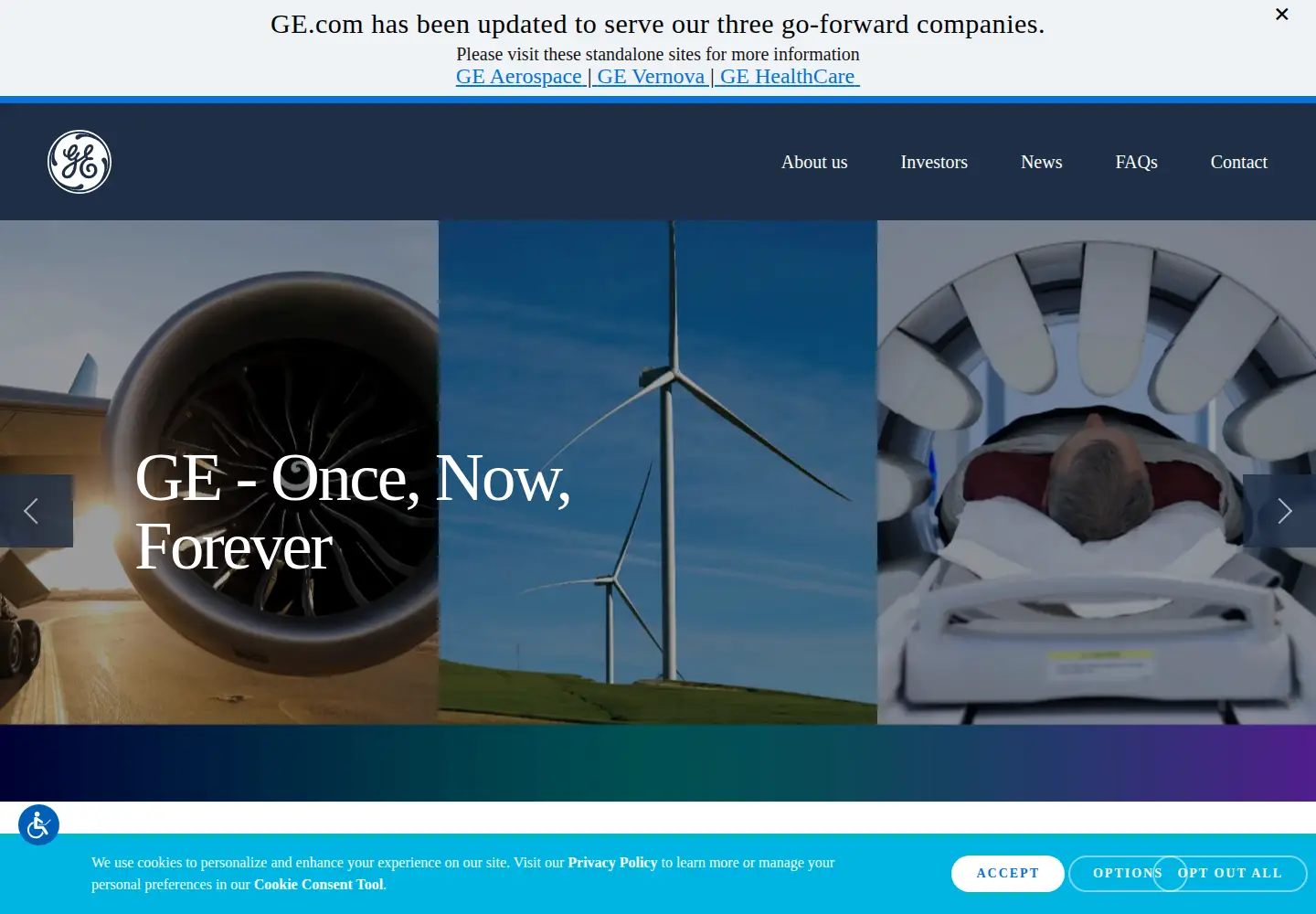 Screenshot of ge.com